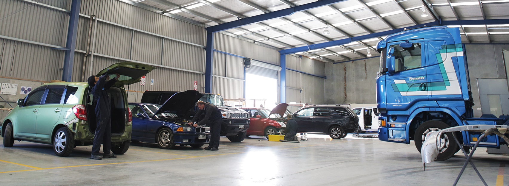 Auckland Panel and Paint workshop exterior at 15 Gundry St, Newton — third-generation collision repair facility